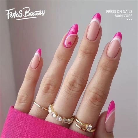 pink nails almond|pink nails almond barbie.